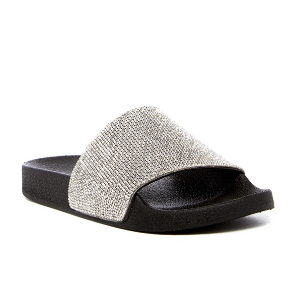 steve madden jeweled slides